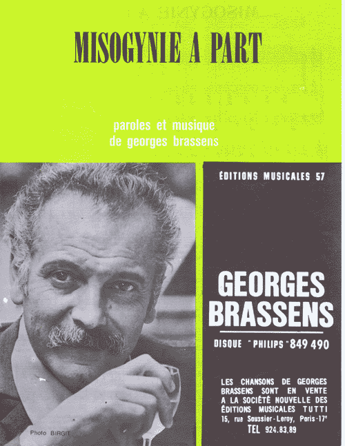 Georges Brassens - Misogynie à part - Tekst piosenki, lyrics | Tekściki.pl