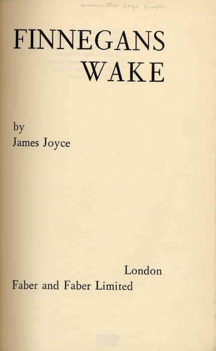 James Joyce - Finnegans Wake - Tekst piosenki, lyrics | Tekściki.pl