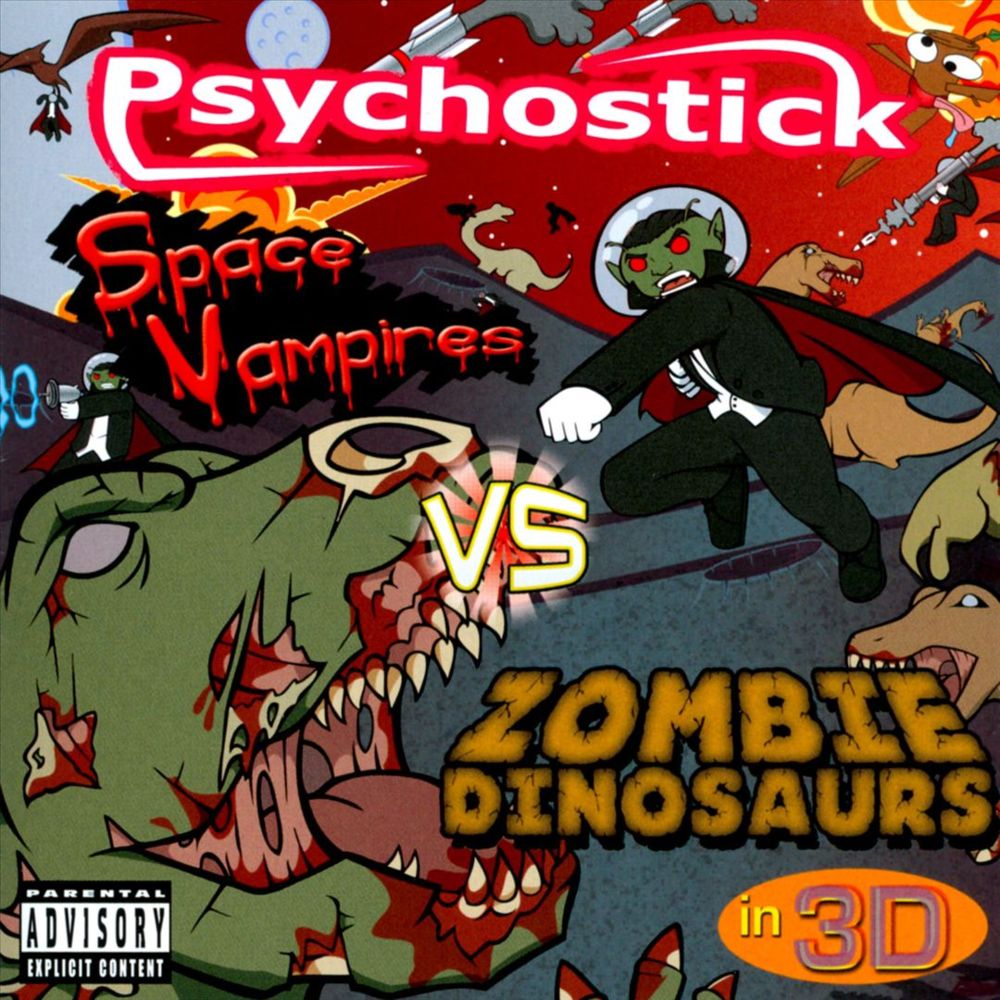 Psychostick - Space Vampires vs. Zombie Dinosaurs In 3-D - Tekst piosenki, lyrics | Tekściki.pl