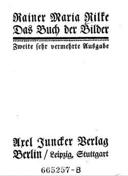Rainer Maria Rilke - Das Buch der Bilder - Des ersten Buches erster Teil - Tekst piosenki, lyrics | Tekściki.pl
