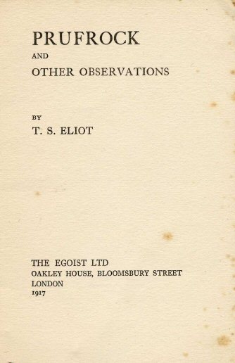 T.S. Eliot - Prufrock and Other Observations - Tekst piosenki, lyrics | Tekściki.pl