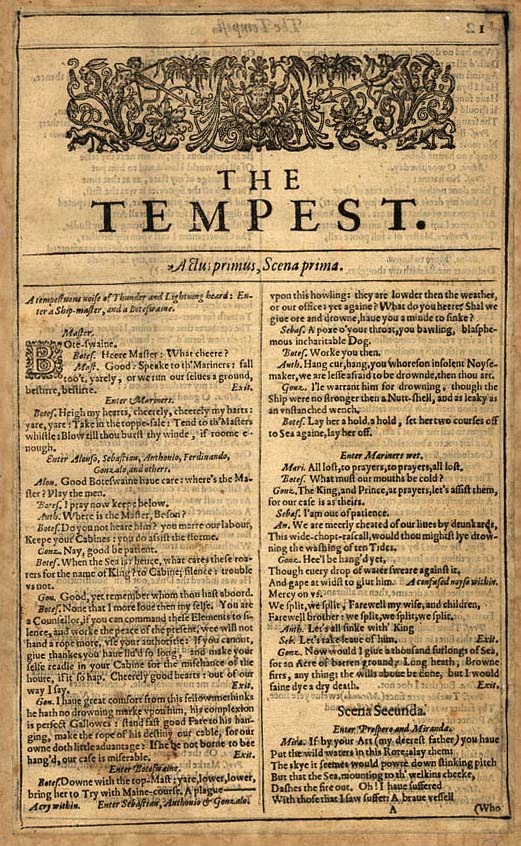 William Shakespeare - The Tempest - Tekst piosenki, lyrics | Tekściki.pl