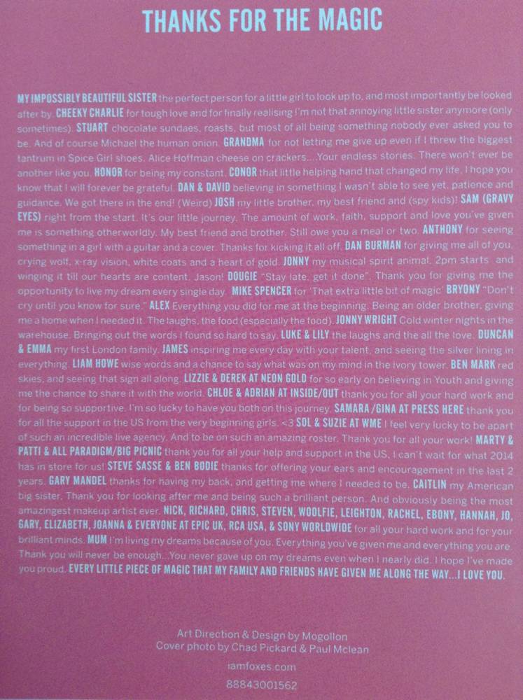 Foxes - Glorious Thank Yous - Tekst piosenki, lyrics - teksciki.pl